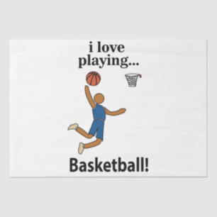 Papel De Seda Baloncesto Me encanta jugar baloncesto