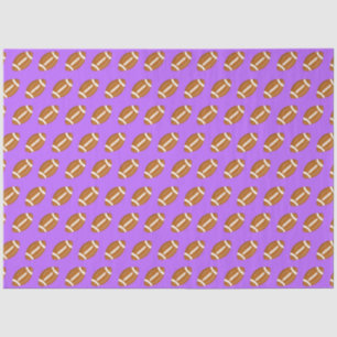 Papel De Seda Balones de Fútbol Americano sobre Morado