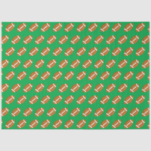 Papel De Seda Balones de Fútbol Americano sobre Verde