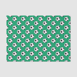 Papel De Seda Balones de fútbol negro/blanco, verde trébol