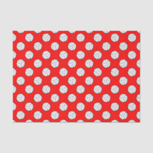 Papel De Seda Balones de Voleibol Negro/Blanco, Rojo