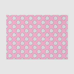Papel De Seda Balones de Voleibol Negro/Blanco, Rosa Clavel