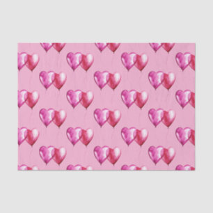 Papel De Seda Balones del corazón rosado Cumpleaños