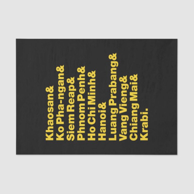 Papel De Seda Banana Pancake Trail / Circuito (Anverso)