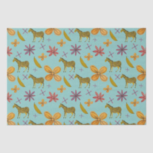 Papel De Seda Bananas y cebras