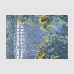 Papel De Seda Banco de girasoles del Sena de Caillebotte