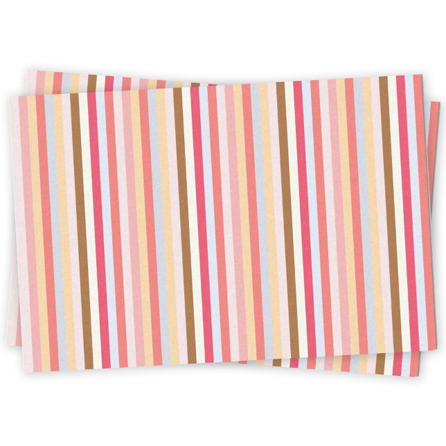 Papel De Seda Banda de caramelos Pastel moderna (Pastel candy striped tissue paper)