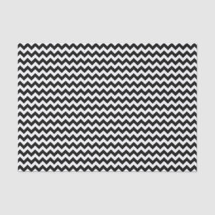 Papel De Seda Banda de cheurón negra y blanca