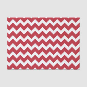 Papel De Seda Banda de Chevron roja y blanca