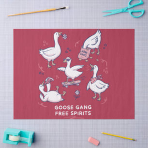 Papel De Seda Banda de ganso tonto camiseta de ganso divertida