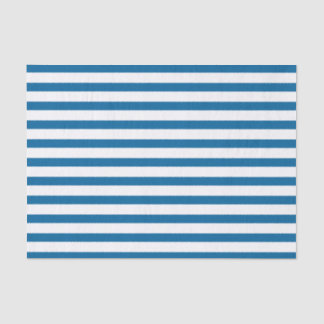 Papel De Seda Banda horizontal azul y blanco