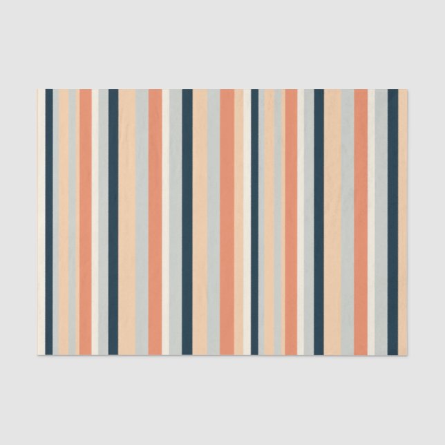 Papel De Seda Banda vertical moderna con patrones (Anverso)