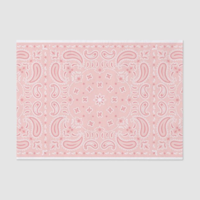 Papel De Seda Bandana de vaca rosa Rubor (Anverso)