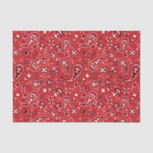 Papel De Seda Bandana Red Paisley