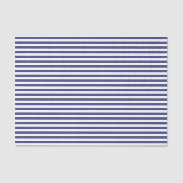 Papel De Seda Bandas azul y blanca de la marina (Anverso)