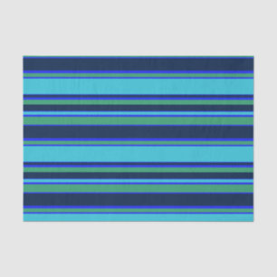 Papel De Seda Bandas azules y verdes