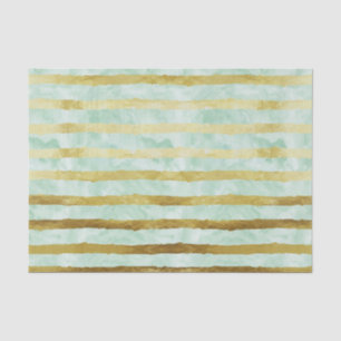 Papel De Seda Bandas de acuarela Gold Mint
