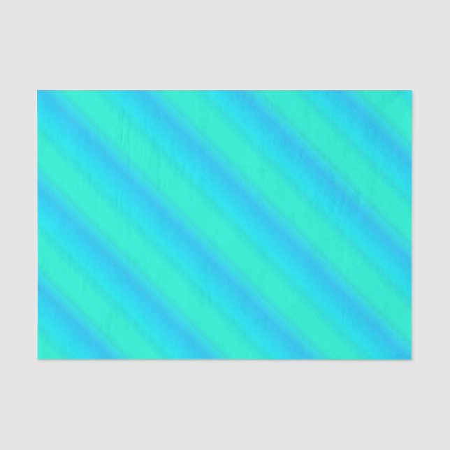 Papel De Seda Bandas de Aurora: azul, agua, turquesa (Anverso)