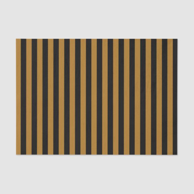 Papel De Seda Bandas de oro negras y mate (Anverso)