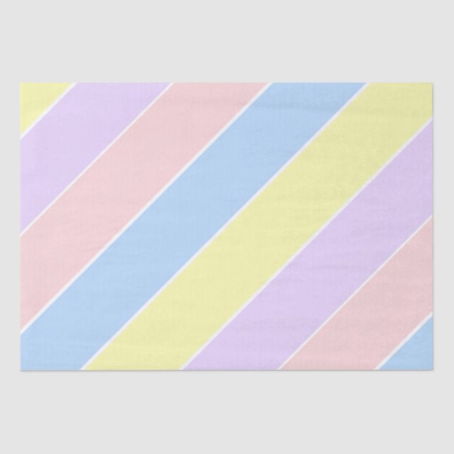 Papel De Seda Bandas de primavera de Pastel (Anverso)