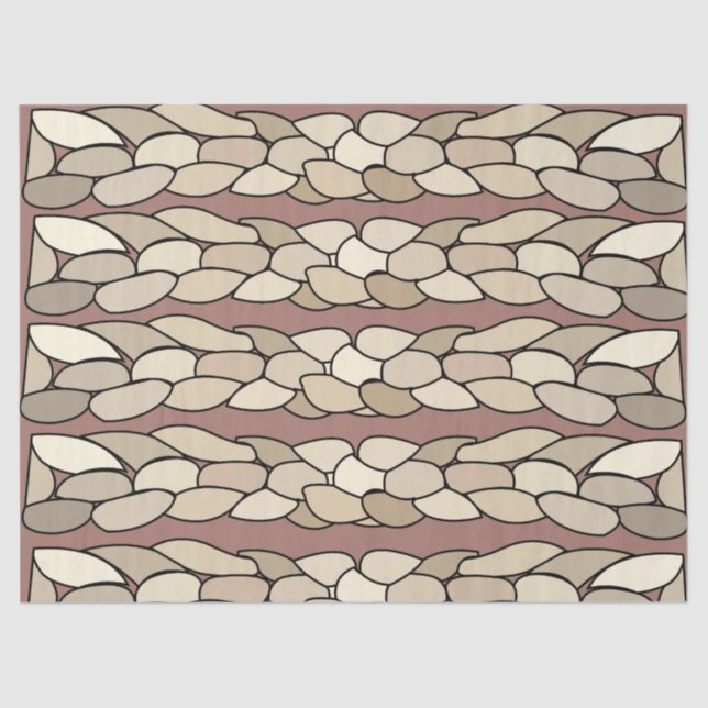 Papel De Seda Bandas de rayas modernas (Anverso)
