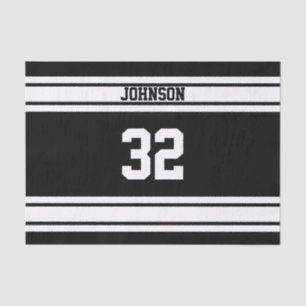 Papel De Seda Bandas deportivas en blanco y negro