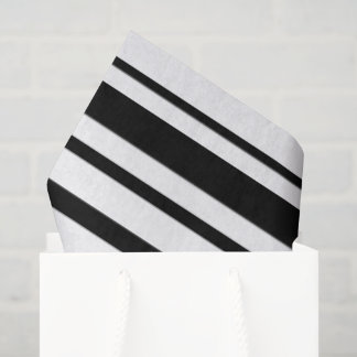 Papel De Seda Bandas desiguales en blanco y negro