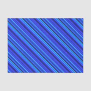 Papel De Seda Bandas diagonales azules