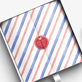 Papel De Seda Bandas diagonales de color rojo y azul