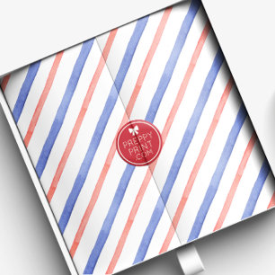 Papel De Seda Bandas diagonales de color rojo y azul