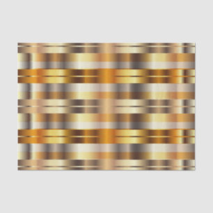 Papel De Seda Bandas diagonales metálicas de imitación de oro