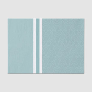 Papel De Seda Bandas florales discretas azul bebe moderno
