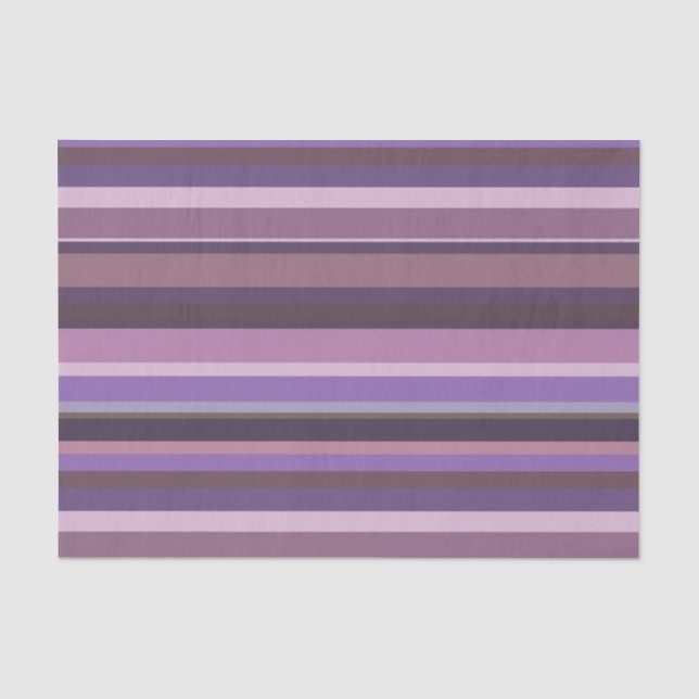 Papel De Seda Bandas horizontales malvas (Anverso)