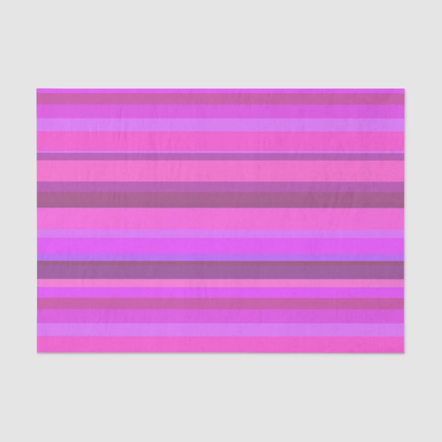 Papel De Seda Bandas horizontales rosadas (Anverso)