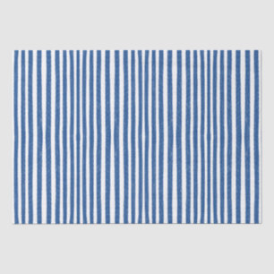 Papel De Seda Bandas náuticas azules y blancas