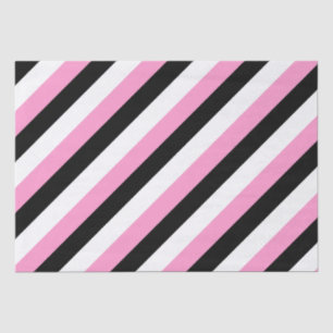 Papel De Seda Bandas negras, blancas y rosas