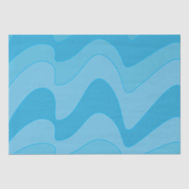 Papel De Seda Bandas onduladas azules