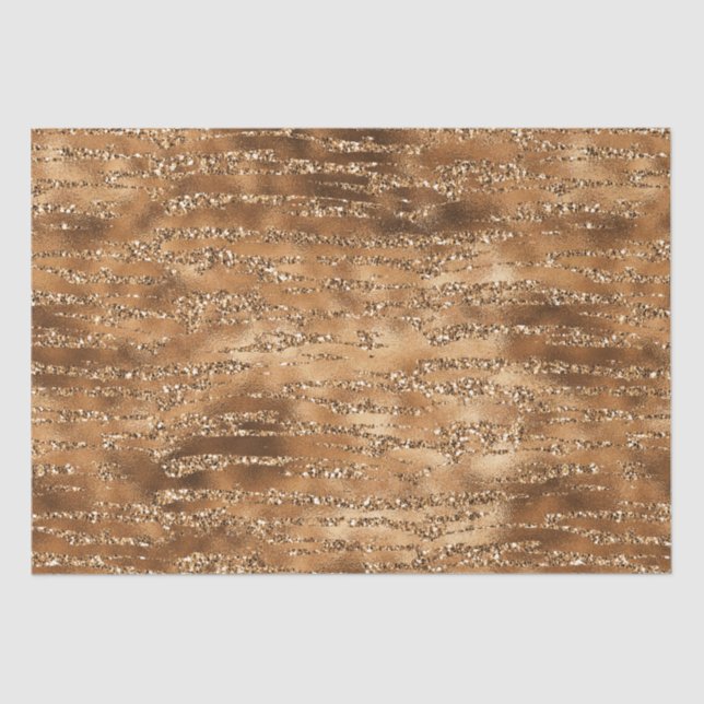 Papel De Seda Bandas Purpurinas Gold Brown (Anverso)