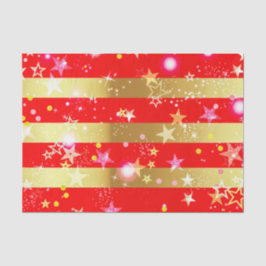 Papel De Seda Bandas Rojas De Oro Luminosas Confetti Y Esparkys