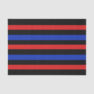 Papel De Seda Bandas rojas, negras y azules