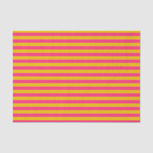 Papel De Seda Bandas rosadas y doradas