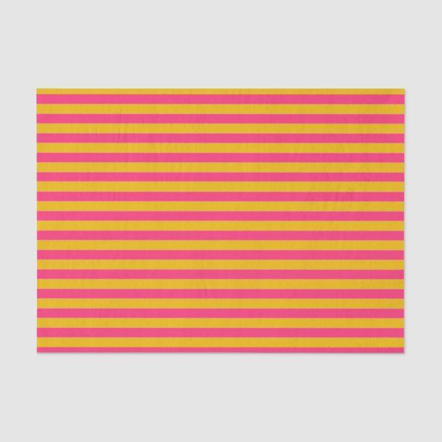 Papel De Seda Bandas rosadas y doradas (Anverso)