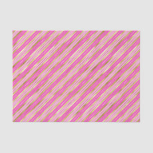Papel De Seda Bandas rosadas y doradas calientes