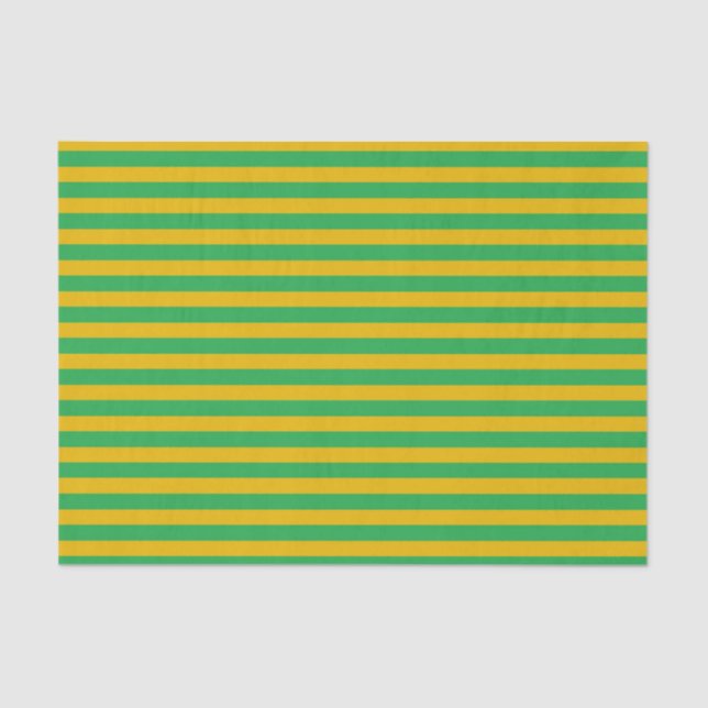 Papel De Seda Bandas verdes y doradas (Anverso)