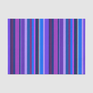 Papel De Seda Bandas verticales azul y violeta