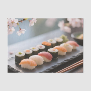 Papel De Seda Bandeja de Sushi Flor de Cerezo
