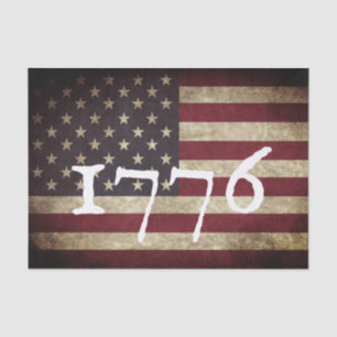 Papel De Seda Bandera Americana 1776  