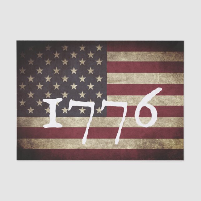 Papel De Seda Bandera Americana 1776   (Anverso)