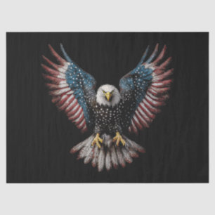 Papel De Seda Bandera Americana Águila Calva 4 de Julio USA Patr
