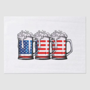 Papel De Seda Bandera Americana de Cerveza 4 de Julio Hombres Mu